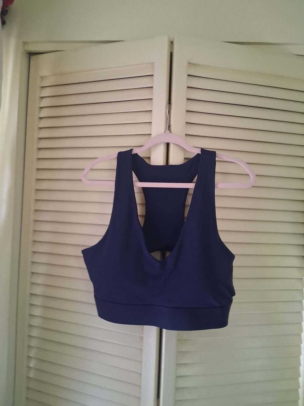 Fabletics Navy Racerback Sports Bra